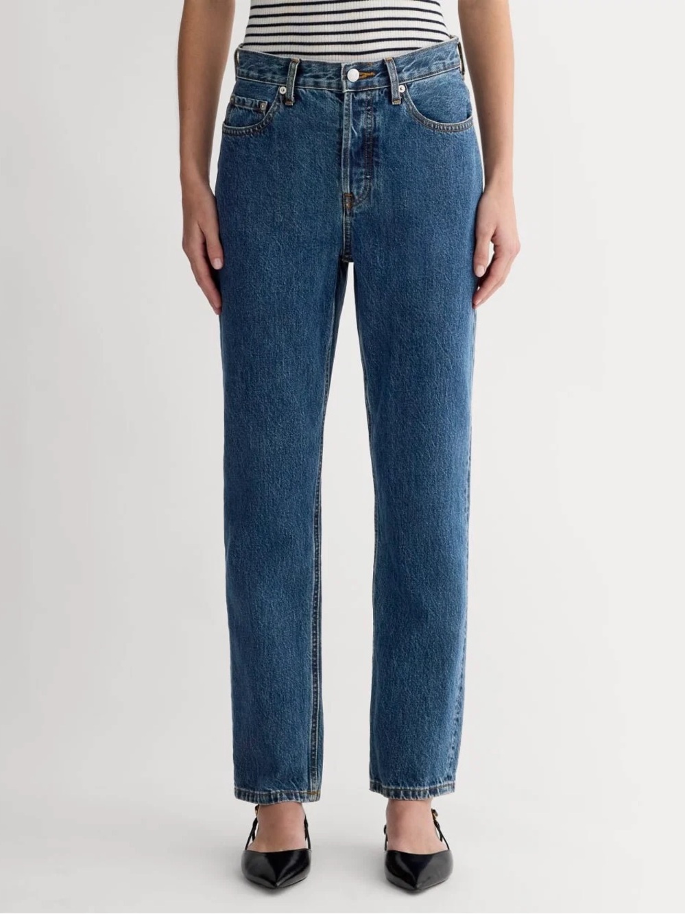 90s Cheeky Jean Classic High-Rise Straight Leg Jeans in Deep Atlantic